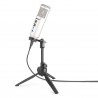 CM-320S Micrófono estudio o USB con echo color titanio Vonyx