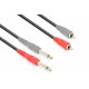 Cable 2 x 6.3 mono - 2 x RCA macho de 1'5mts