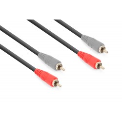 Cable 2 x RCA macho - 2 x RCA macho de 1'5mts