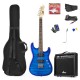 Gigkit Conjunto guitarra eléctrica estilo acolchado color azul