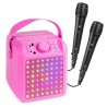KAR-50P Altavoz karaoke con LEDs color rosa