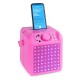KAR-50P Altavoz karaoke con LEDs color rosa