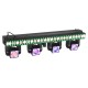 ShowBar GO edge con 4 cabezas móviles y barra de LED/estroboscópica