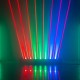 Barra móvil Hyaden con 7 LEDs y 8 rayos láser
