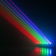 Barra móvil Hyaden con 7 LEDs y 8 rayos láser