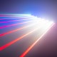 Barra móvil Hyaden con 7 LEDs y 8 rayos láser