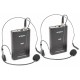 WM-512H Sistema inalámbrico VHF de 2 canales con dos bodypacks y Display Vonyx