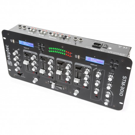 STM-3010 Mezclador de 4 canales con USB/MP3 Skytec