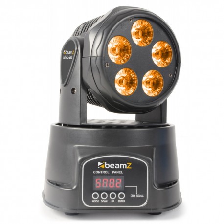 BeamZ MHL90 mini cabeza móvil Wash 5x18W RGBAW-UV LEDs