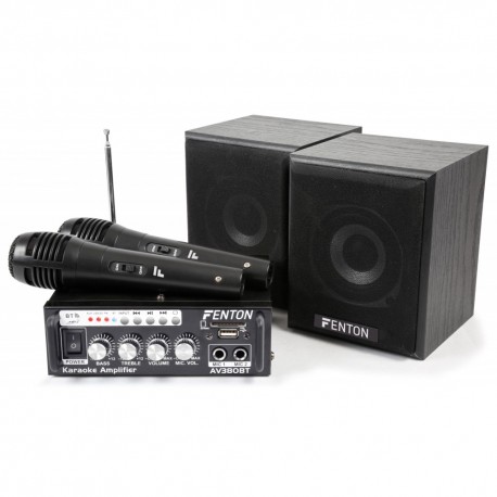 Fenton AV380BT Kit de amplificador con bafles USB/SD/BT