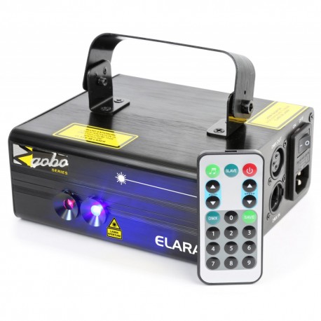 BeamZ Elara doble láser 300mW RB gobo DMX IRC