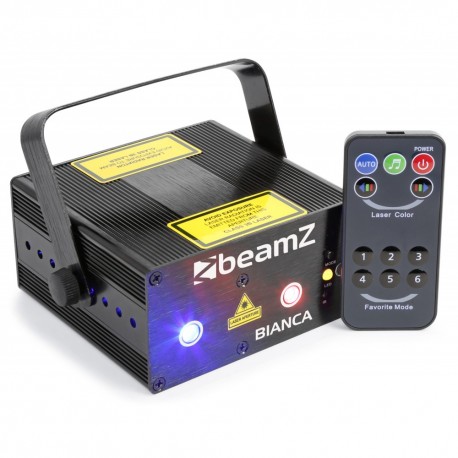 BeamZ Bianca doble láser 330mW RGB gobo IRC