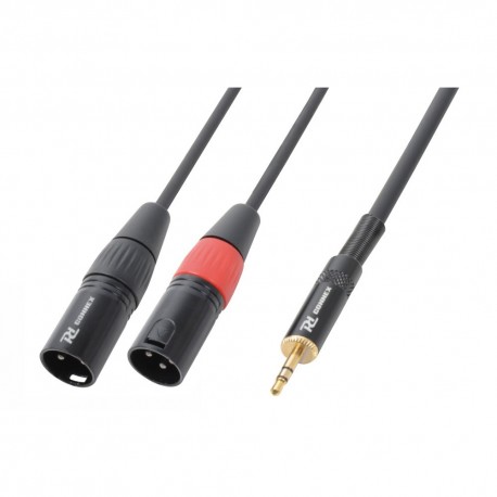 Cable 2 x XLRM - 3.5mm estéreo de 6 mts Power Dynamics Connex