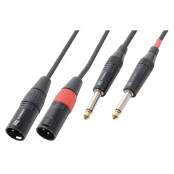 Cable 2 x XLR macho - 2 x 6.3 mono, 1.5m