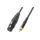 Cable XLR hembra - RCA macho, 3m