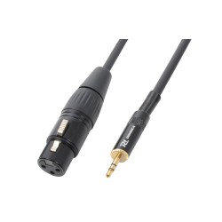 Cable XLR hembra - jack 3,5mm estéreo, 0.5m
