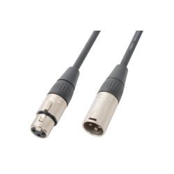 Cable DMX XLR macho - XLR hembra, 0.75m