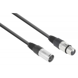 Cable 5-PIN DMX macho XLR - hembra XLR 1.5m Power Dynamics