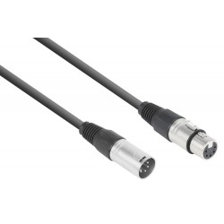 Cable 5-PIN DMX macho XLR - hembra XLR 3m Power Dynamics