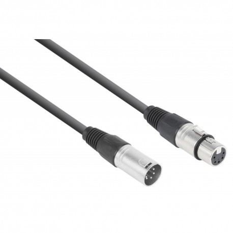 Cable 5-PIN DMX macho XLR - hembra XLR 6m Power Dynamics