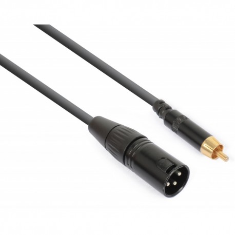 Cable convertidor XLR macho- RCA macho Power Dynamics