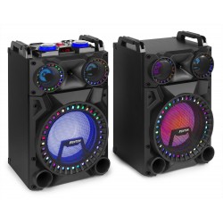 VS-12 Pareja de altavoces activos 12" bluetooth, LEDs