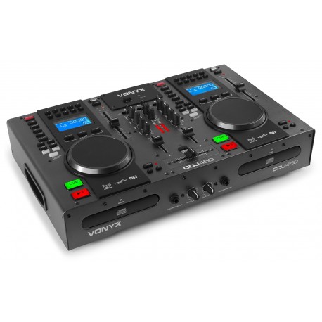 CDJ-450 Doble reproductor mezclador de sobremesa CD/MP3/USB/BT Vonyx