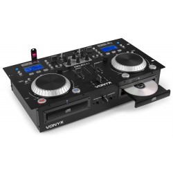 CDJ-500 Doble reproductor con amplificador CD/MP3/USB/BT Vonyx