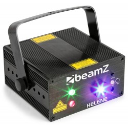 BeamZ Helene doble láser RG multipunto IRC LED 3W azul