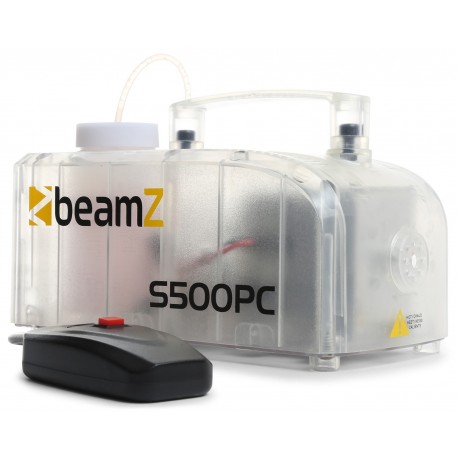 BeamZ S500PC Máquina de humo carcasa transparente con LED