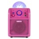 SBS-50P Bafle karaoke rosa con Bluetooth y bola LED Vonyx