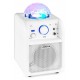 SBS-50W Bafle karaoke blanco con Bluetooth y bola LED Vonyx