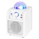 SBS-50W Bafle karaoke blanco con Bluetooth y bola LED Vonyx