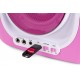 SBS-30P Sistema karaoke Fenton CD/BT/MP3 2 micros color rosa