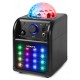 SBS-50B Bafle karaoke negro BT, bola y luces LED Vonyx