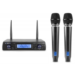 WM-62 Micrófono inalámbrico UHF 16CH con 2 micrófonos de mano