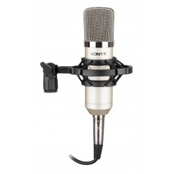CM400 Conjunto micrófono de estudio de condensador plata Vonyx