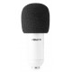 CM300W Micrófono de estudio USB blanco Vonyx